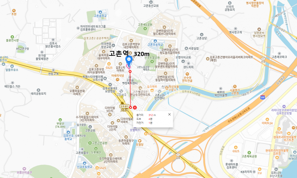 경기 김포시 고촌읍 사무실,식당,카페 ,승강기유,,체육시설추천, 분할임대 월세 매물번호 10352 사진 2