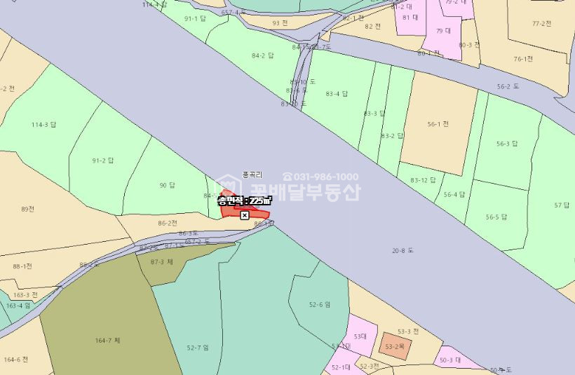 경기 김포시 고촌읍 풍곡리 [김포꽃배달부동산] 코너자리, 정말좋은위치 소형토지, 활용가능 국가토지 있음 매매 매물번호 10243 사진 1